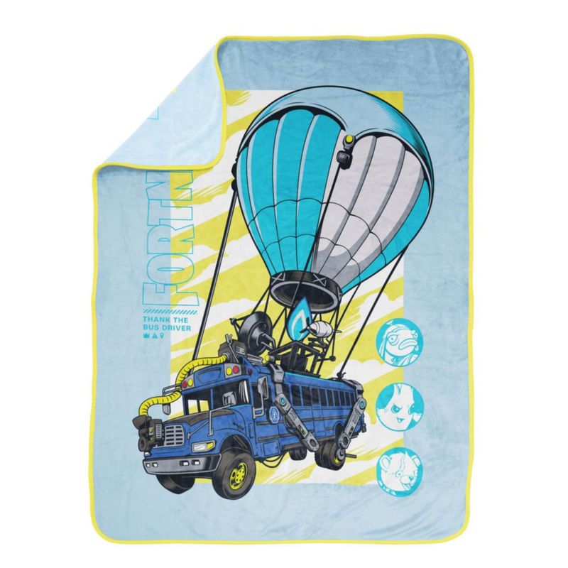 Manta decorativa de peluche Jay Franco 117x142 cm Fortnite Azul