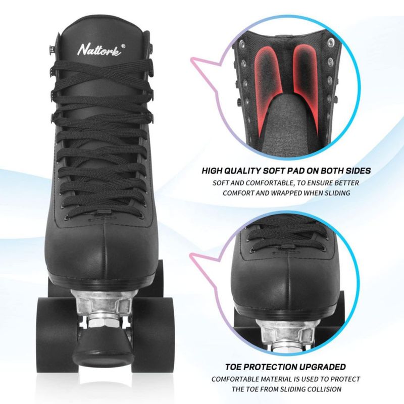 Patines de Cuatro Ruedas Nattork para Hombre Talla 10 con Estructura de Aluminio
