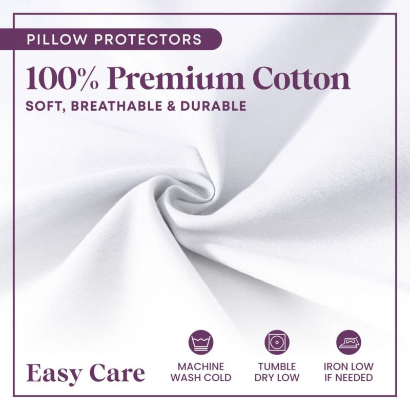 Protectores de almohada CIRCLESHOME 2 unidades 51 × 66 cm con cremallera