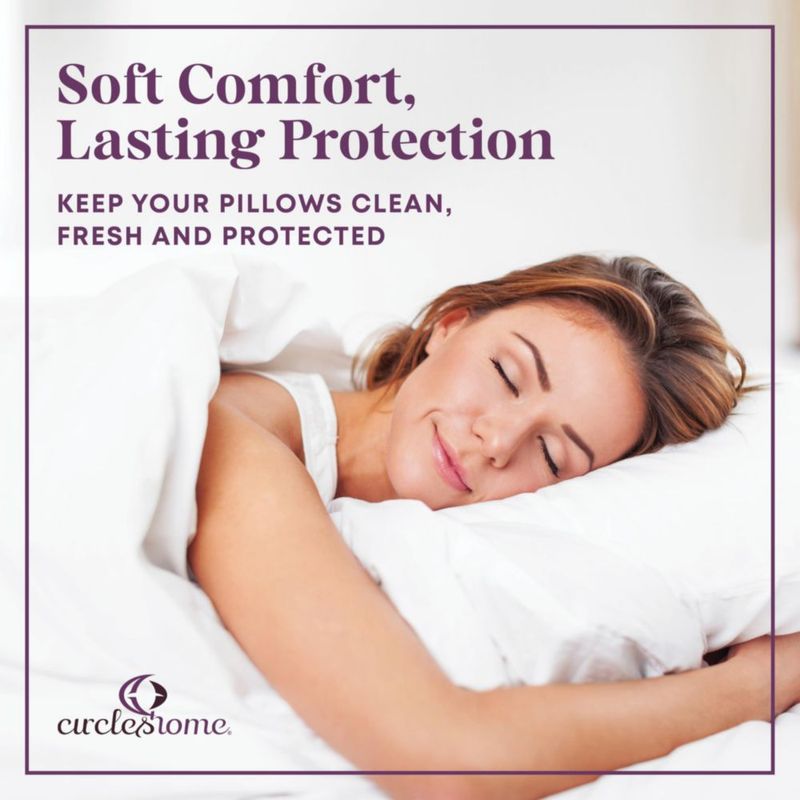 Protectores de almohada CIRCLESHOME 2 unidades 51 × 66 cm con cremallera