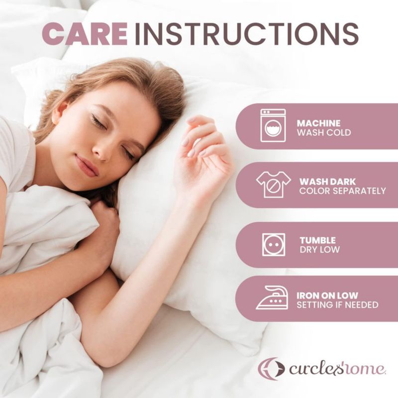 Protectores de almohada CIRCLESHOME 2 unidades 51 × 66 cm con cremallera