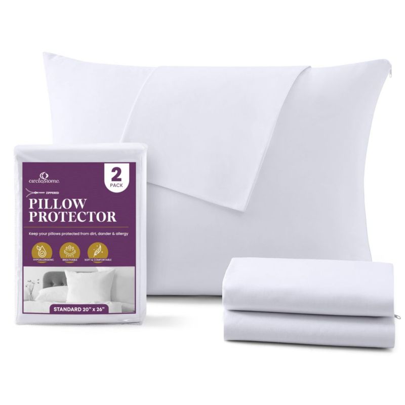 Protectores de almohada CIRCLESHOME 2 unidades 51 × 66 cm con cremallera