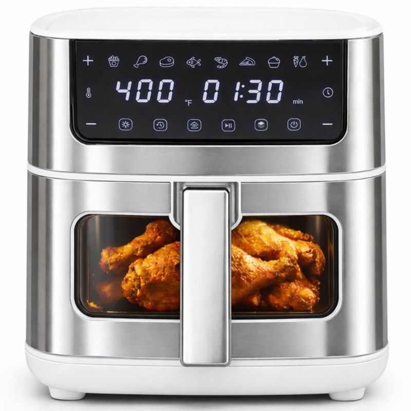 Freidora de Aire Simple Deluxe 8 en 1 63 L Digital Blanca 1700 W