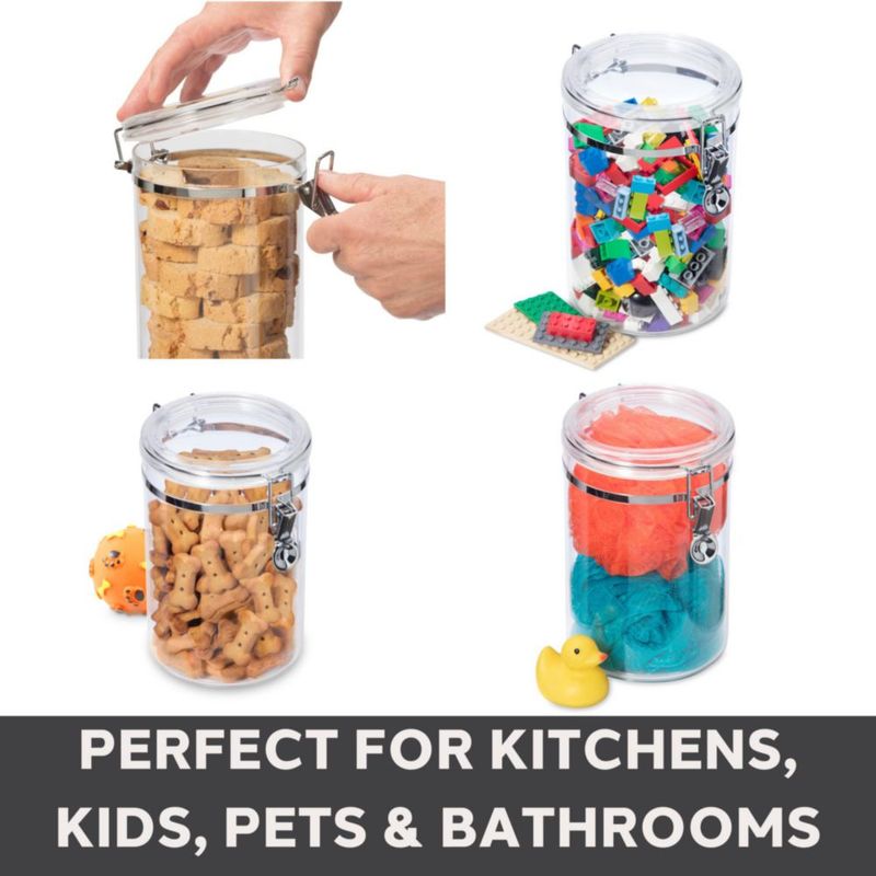 Juego de 4 tarros Oggi para almacenar alimentos 28 oz 38 oz 59 oz y 72 oz