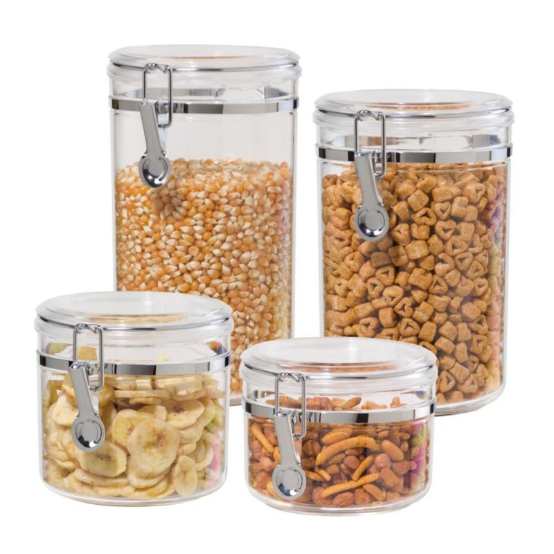 Juego de 4 tarros Oggi para almacenar alimentos 28 oz 38 oz 59 oz y 72 oz