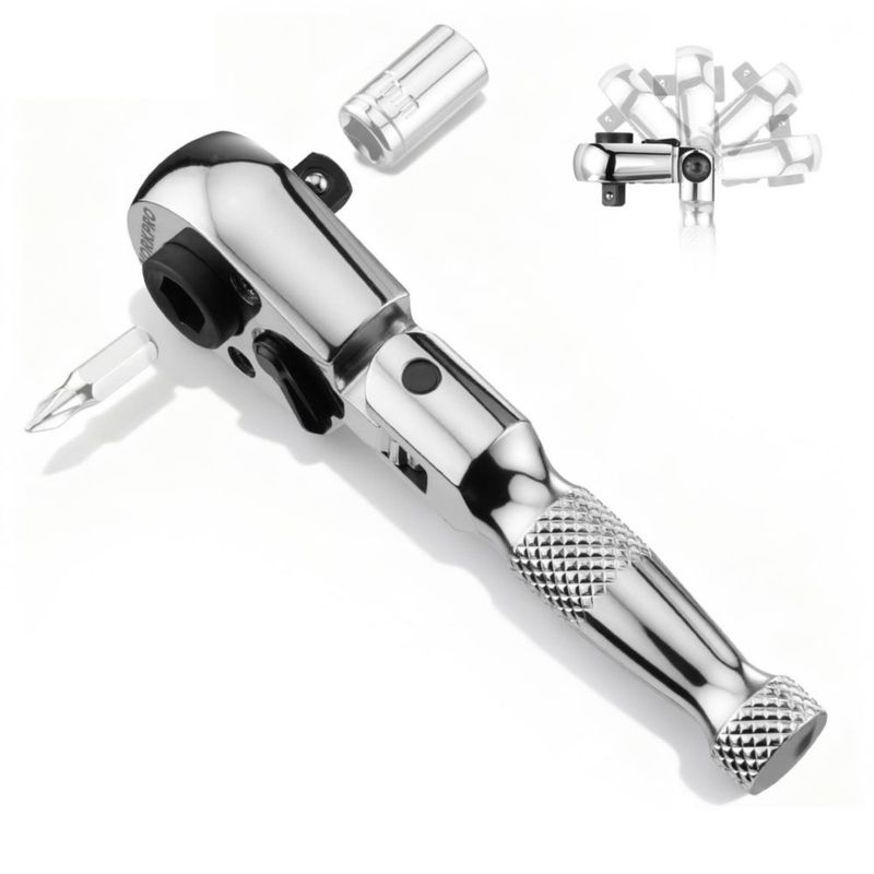 Llave de carraca corta 1/4" reversible WORKPRO
