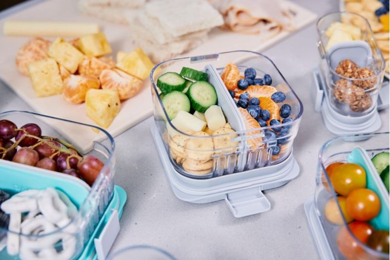Recipiente de alimentos PackIt Mod Snack gris acero