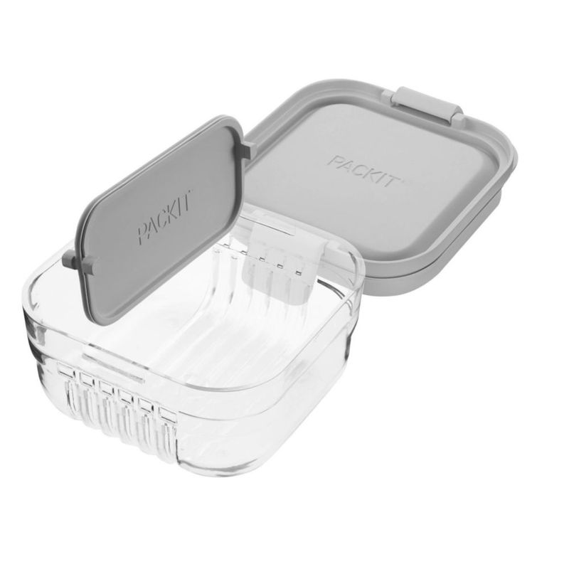 Recipiente de alimentos PackIt Mod Snack gris acero
