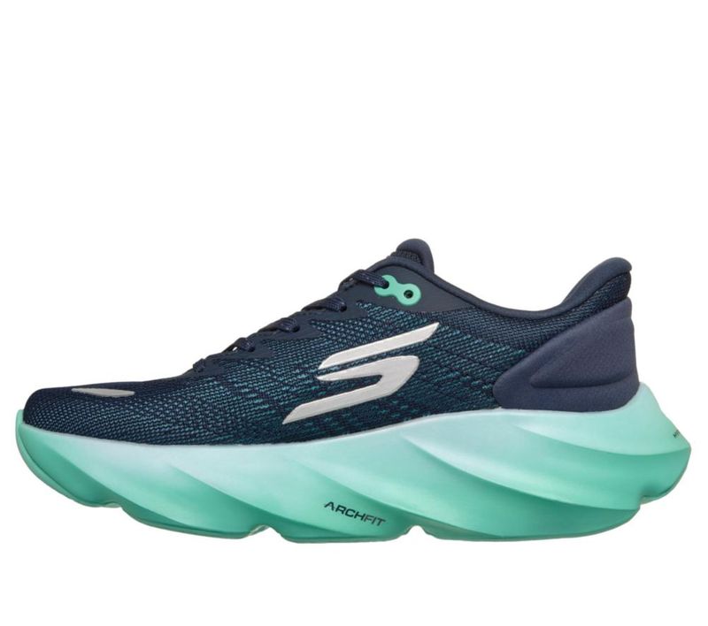 Zapatilla de Running Skechers Aero Burst Mujer Navy/Aqua Talla 9