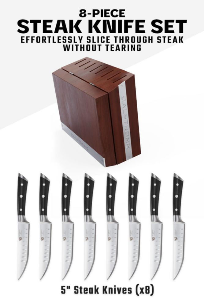 Juego de cuchillos para bistec Dalstrong 8 piezas 13 cm acero alemán