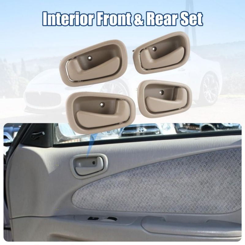 Manija interior de puerta NPAUTO color beige paquete de 4 para Toyota Corolla y Chevrolet Prizm