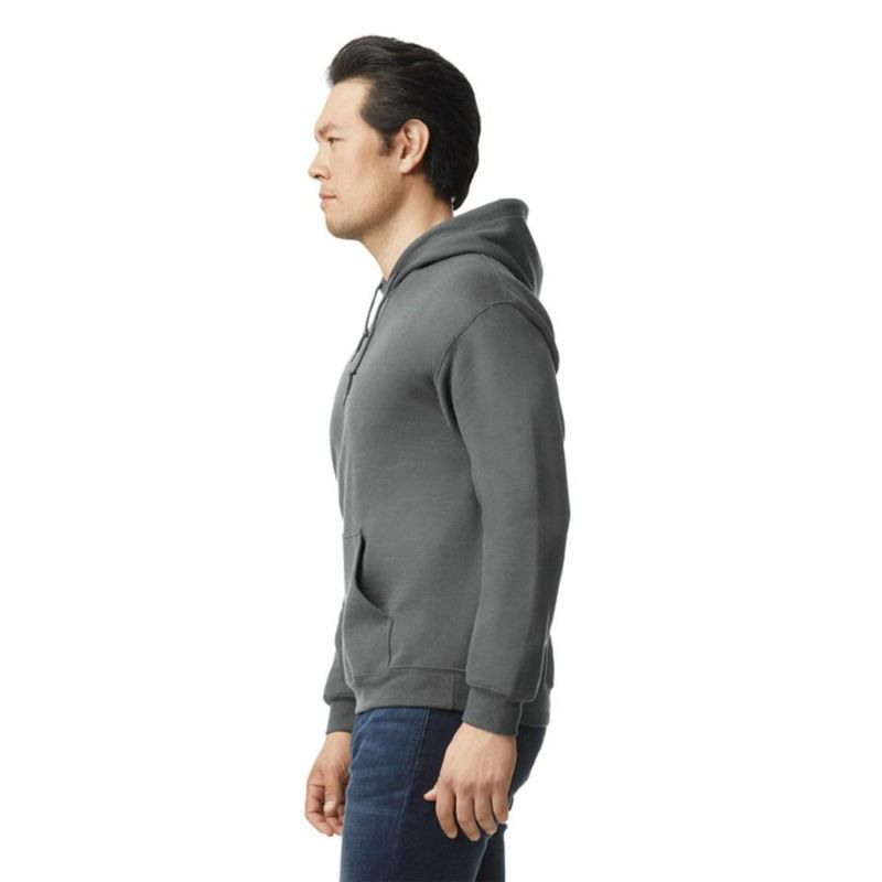 Sudadera con capucha Gildan G18500 color carbón talla Grande (1 unidad)