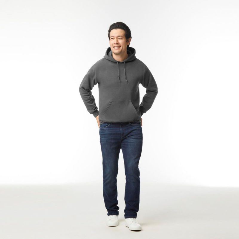 Sudadera con capucha Gildan G18500 color carbón talla Grande (1 unidad)