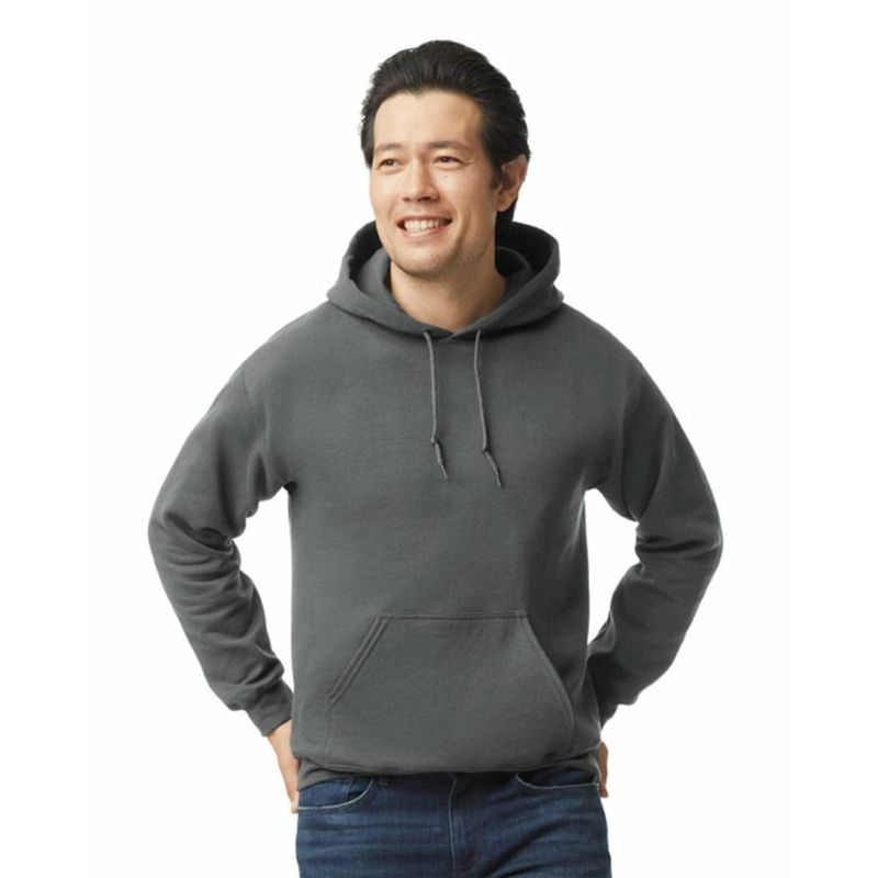 Sudadera con capucha Gildan G18500 color carbón talla Grande (1 unidad)