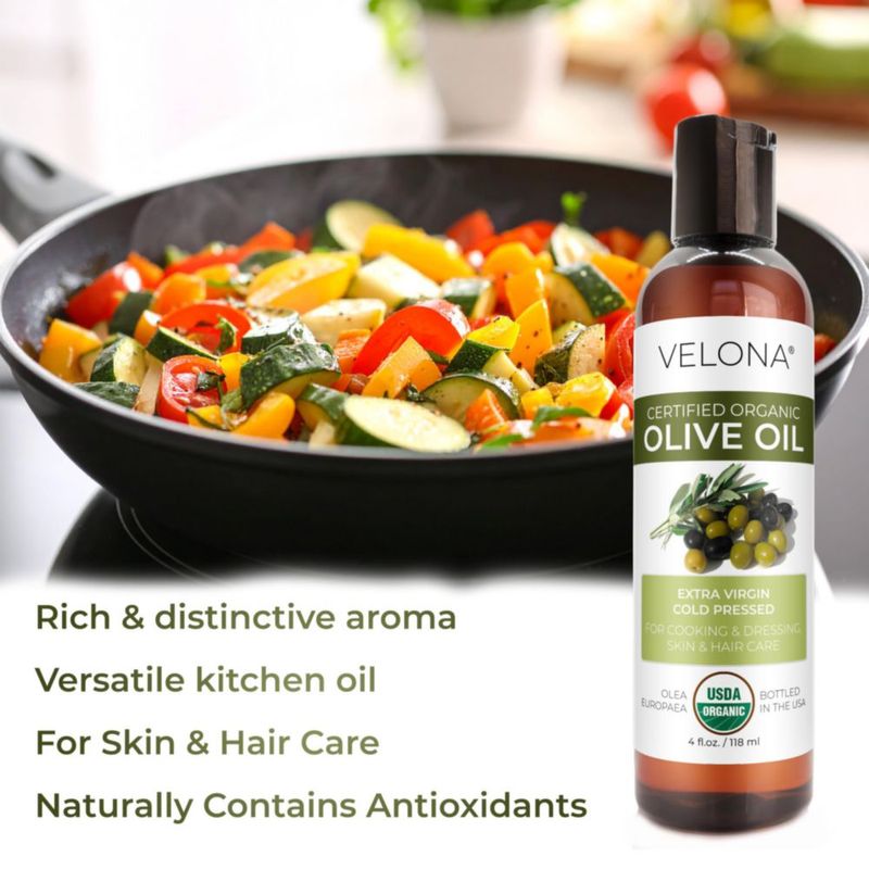 Aceite de oliva Velona 118 ml orgánico USDA prensado en frío