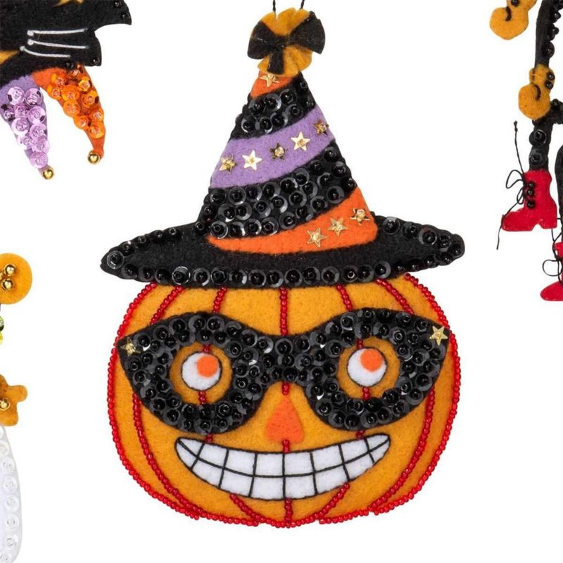 Kit de Apliques de Fieltro Bucilla Vintage Halloween - Juego de 6