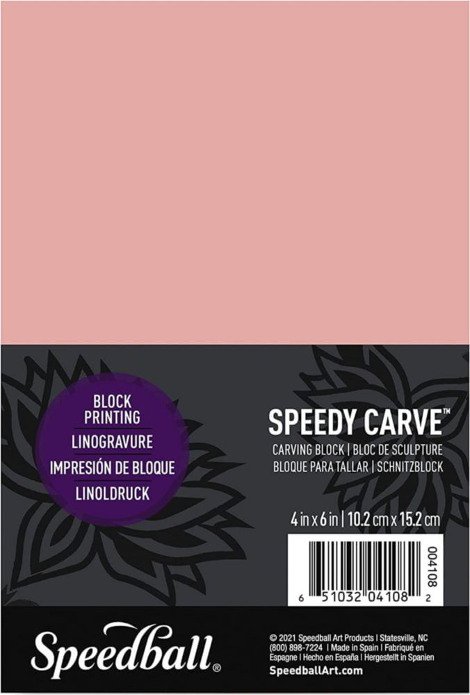 Bloque de Grabado Speedball 10 cm x 15 cm Rosa – Pack de 10