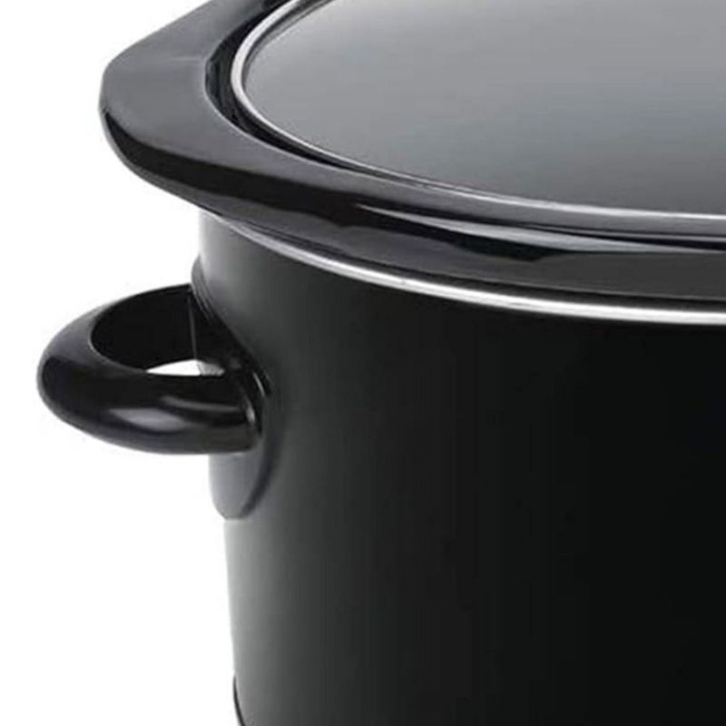 Cocina lenta Crock-Pot 4 L acero inoxidable negro con temporizador
