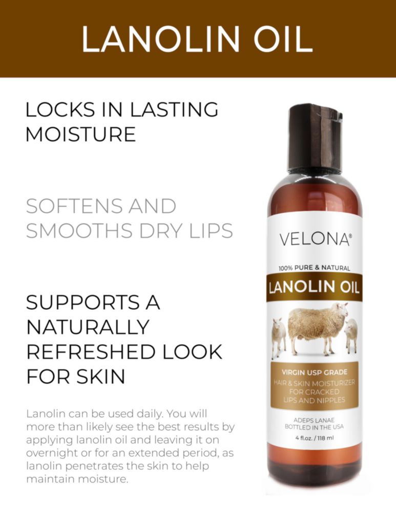 Aceite de lanolina Velona 118 ml grado USP prensado en frío