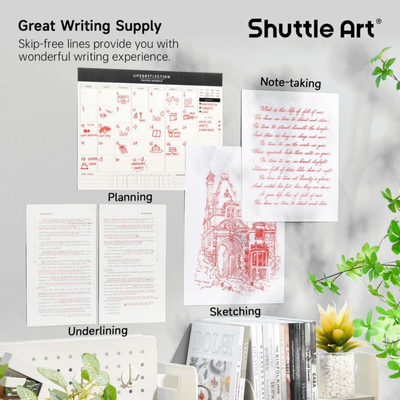 Bolígrafos de gel Shuttle Art pack de 20 punta 07 mm tinta roja