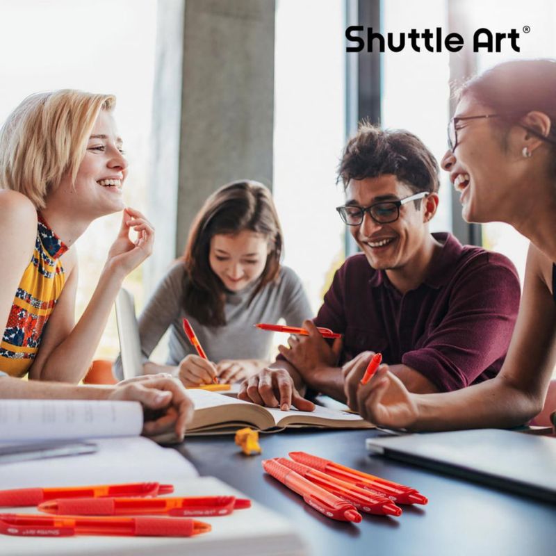 Bolígrafos de gel Shuttle Art pack de 20 punta 07 mm tinta roja