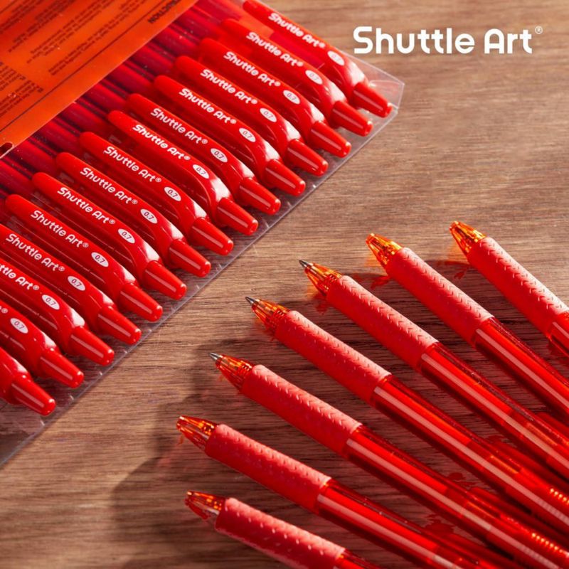 Bolígrafos de gel Shuttle Art pack de 20 punta 07 mm tinta roja