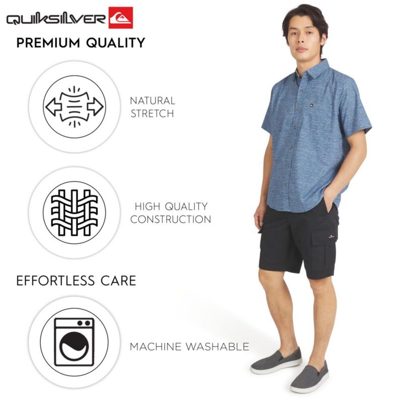 Camisa Quiksilver XL Azul Sombra Seersucker