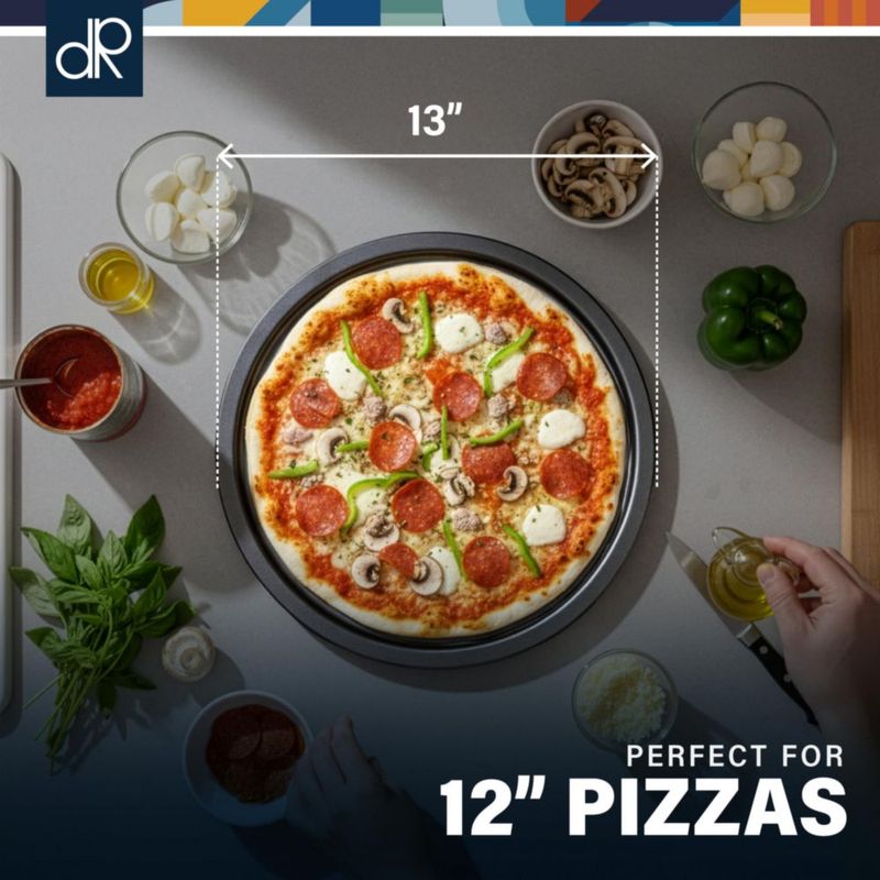 Bandeja para pizza DecorRack 33 cm antiadherente (3 unidades)