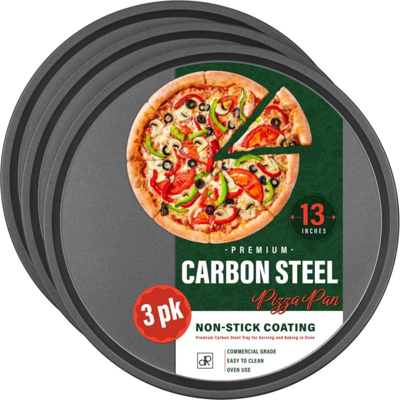 Bandeja para pizza DecorRack 33 cm antiadherente (3 unidades)