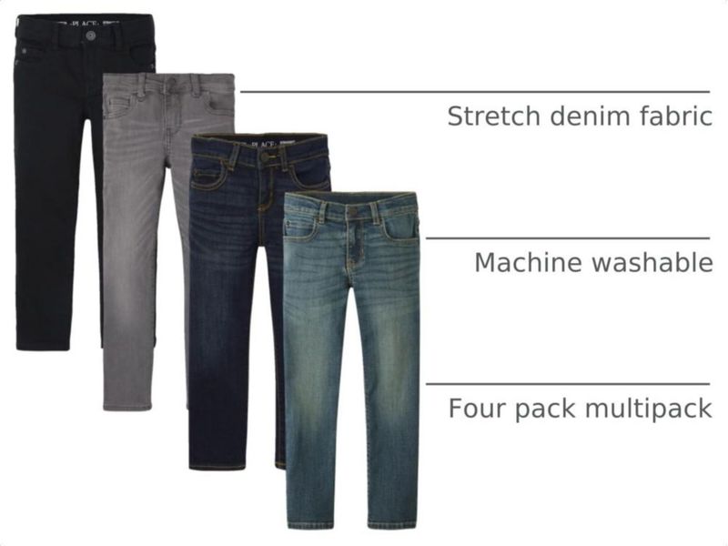 Jeans The Children's Place talla 10 EE. UU. pack de 4 stretch