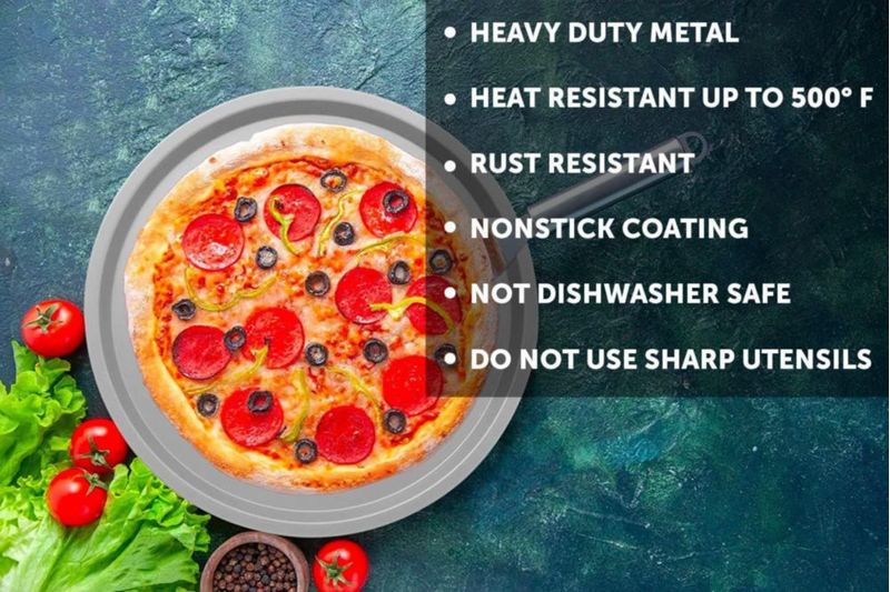 Set de 3 bandejas antiadherentes para pizza DecorRack de 33 cm