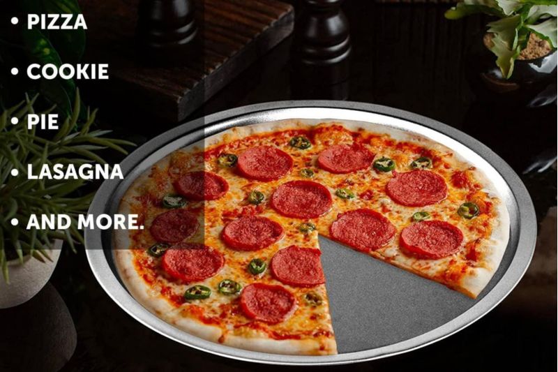 Set de 3 bandejas antiadherentes para pizza DecorRack de 33 cm