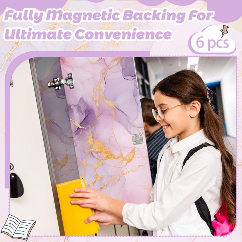 Papel tapiz magnético para taquillas Gosodeny 30 cm × 30 cm – Pack de 6 unidades