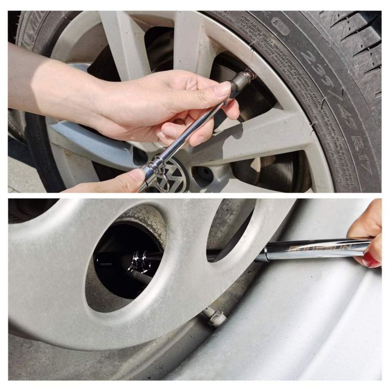 Manómetro de presión de neumáticos GODESON de doble cabeza 10-150 PSI 1-10 Bar paquete de 12