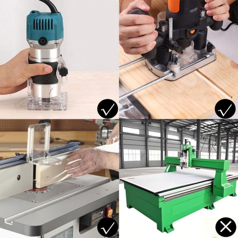 Fresa de Router TRIMTWOL de Corte al Ras con Vástago de 1/4" - Juego de 5 Piezas