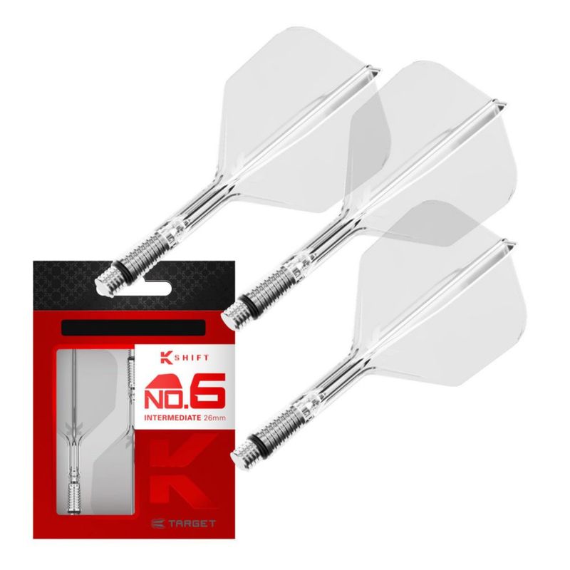 Alas y Ejes K-Shift No.6 Transparentes para Dardos Target