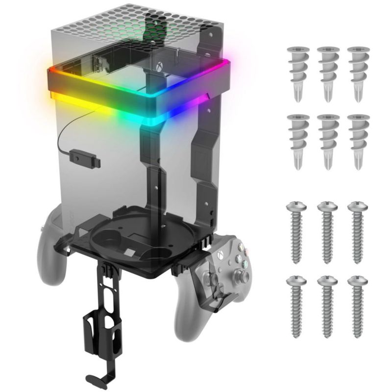 Soporte de pared Fosmon para Xbox Series X/S con iluminación RGB