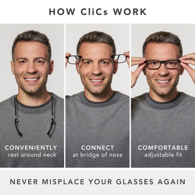 Anteojos de Lectura Clic Expandibles M-XL con Banda Rígida