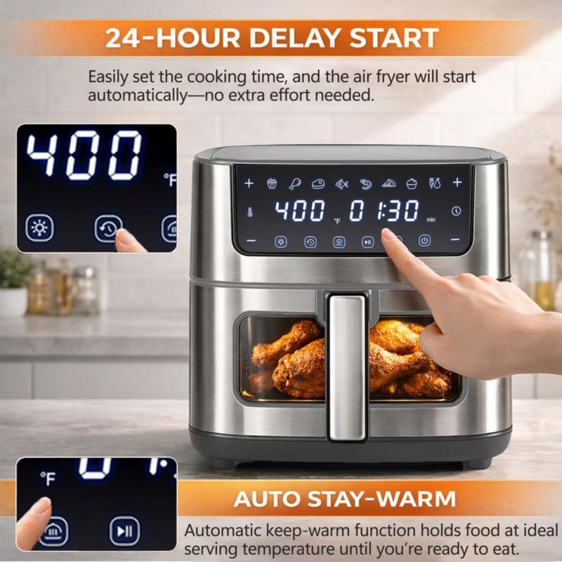 Freidora de Aire Simple Deluxe 63 L Digital Gris 1700 W