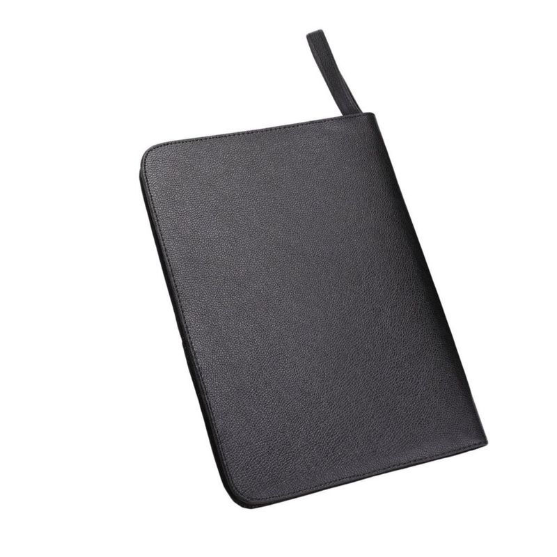 Estuche para plumas Topoomart 33 × 25 × 3 cm negro de cuero PU