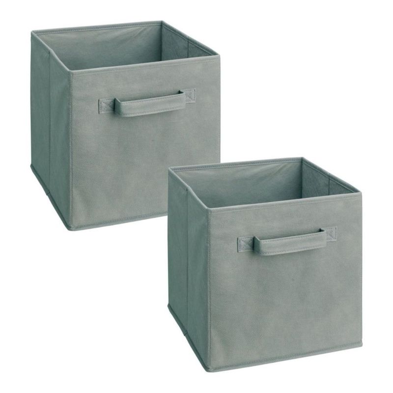 Cajones de tela ClosetMaid gris 28 cm – pack de 2