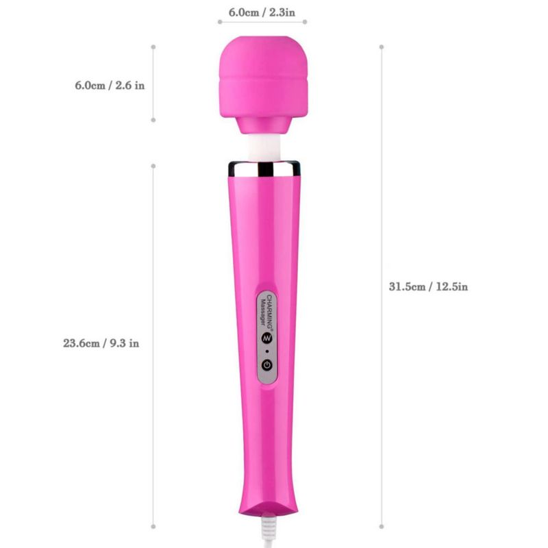 Masajeador de mano CHARMING 10 velocidades cableado rojo rosado