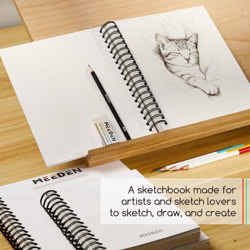 Cuaderno de bocetos MEEDEN 15 × 20 cm 60 hojas 180 g/m² gramaje alto