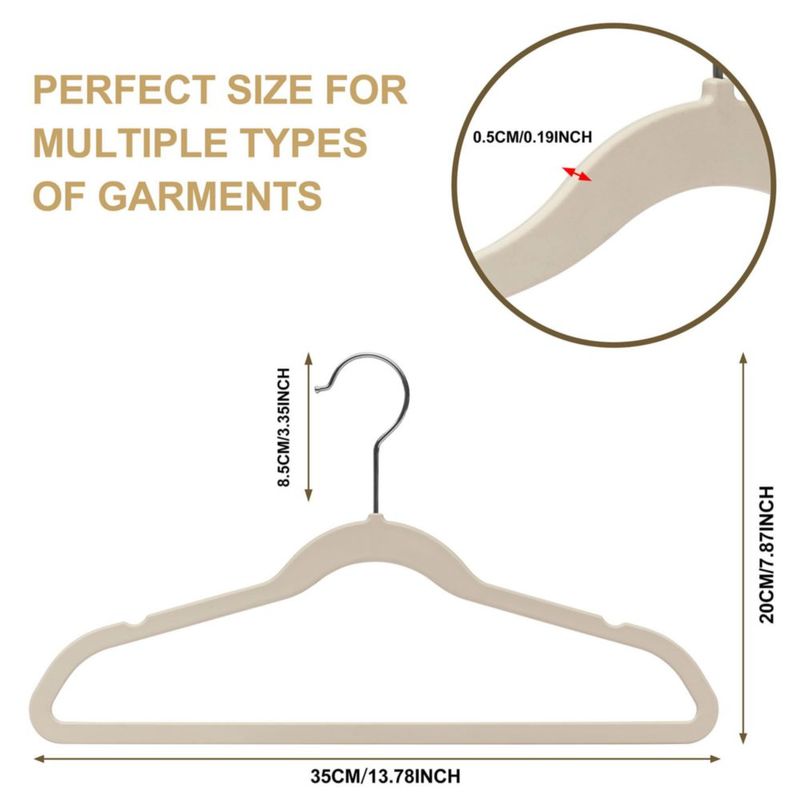 Perchas de ropa Quality Hangers 33 cm color marfil - paquete de 30