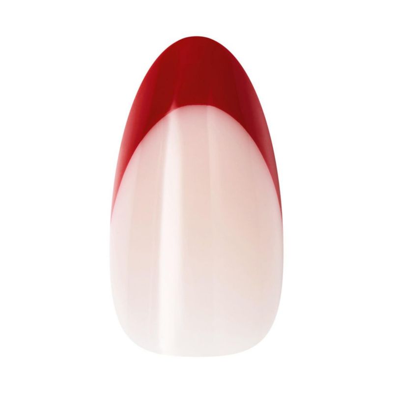 Uñas postizas KISS Core tamaño medio forma almendra rojo optimista 32 unidades