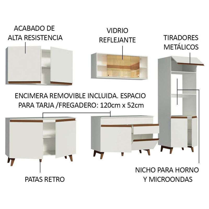 Cocina integral completa modular madesa reims 310cm bb 05