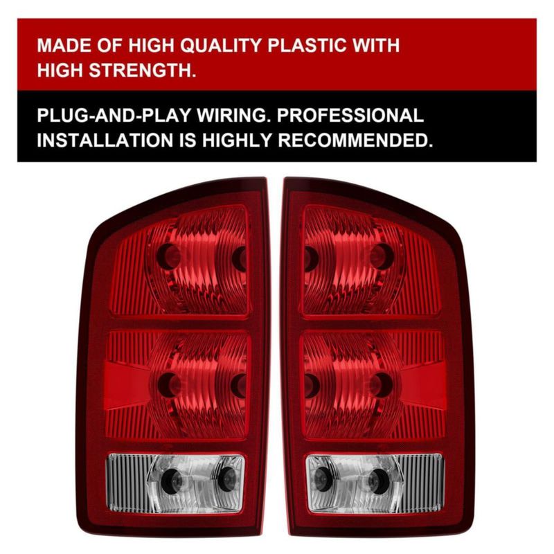 Luz trasera ECOTRIC Ram 1500/2500 2002-2006 Rojo/Transparente