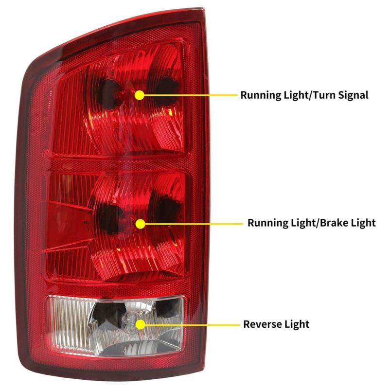 Luz trasera ECOTRIC Ram 1500/2500 2002-2006 Rojo/Transparente