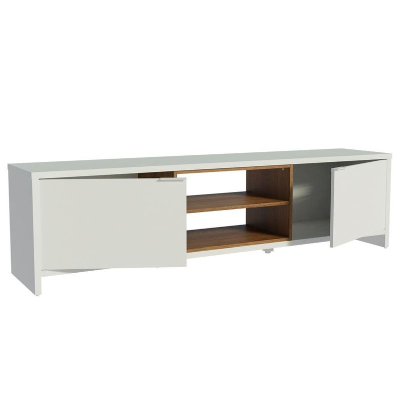 Mueble mesa para tv rack madesa linz hasta 80' blanco/marrón