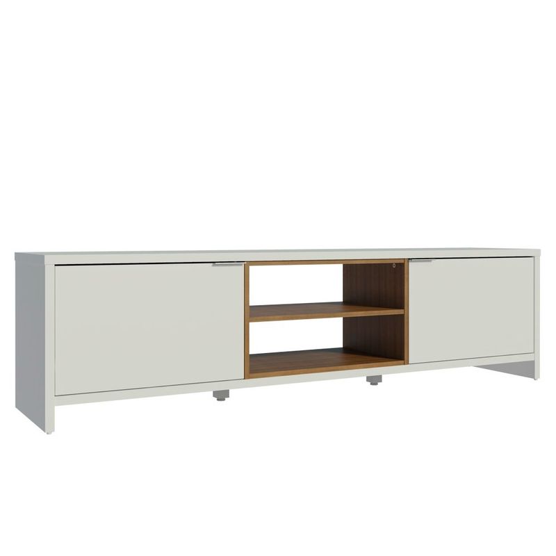 Mueble mesa para tv rack madesa linz hasta 80' blanco/marrón